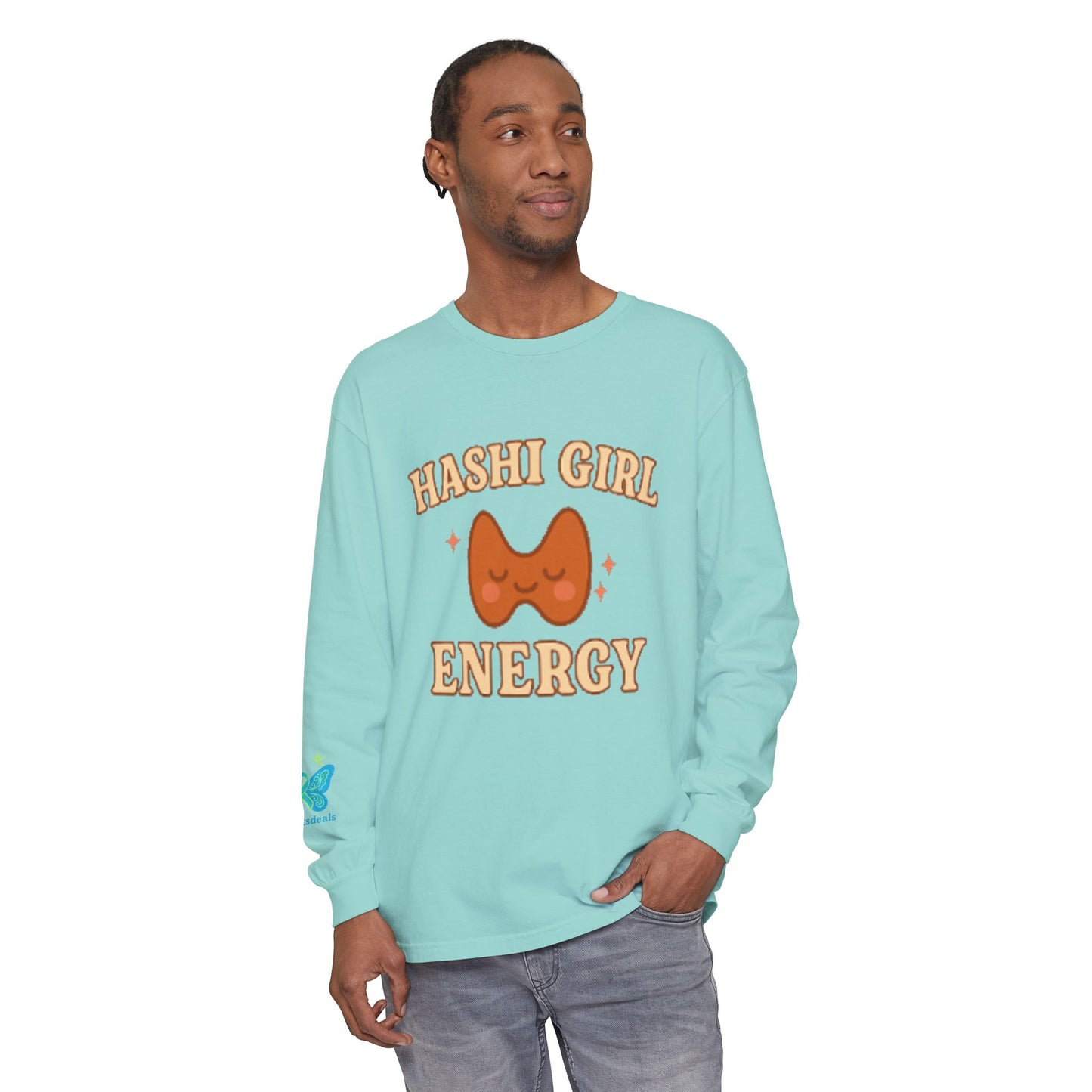 Hashi Girl Energy - Design Humorous - Laugh or Cry: I choose laugh! Funny Autoimmune Warrior, Fun apparel, unique gifts, Cozy casual wear, Present, casual, soft, everyday, empower, survivor, cotton