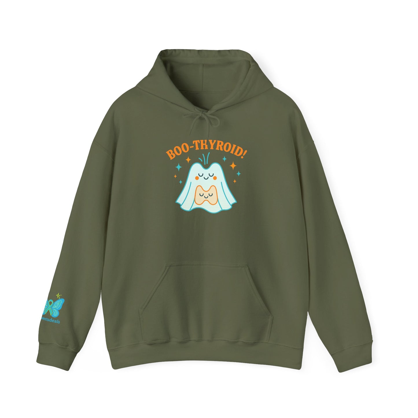 Boo-Thyroid! Unisex Heavy Blend Hoodie - Cute & Comfy Sweatshirt for Halloween, Gift, Cozy Wear, Funny Sweatshirt