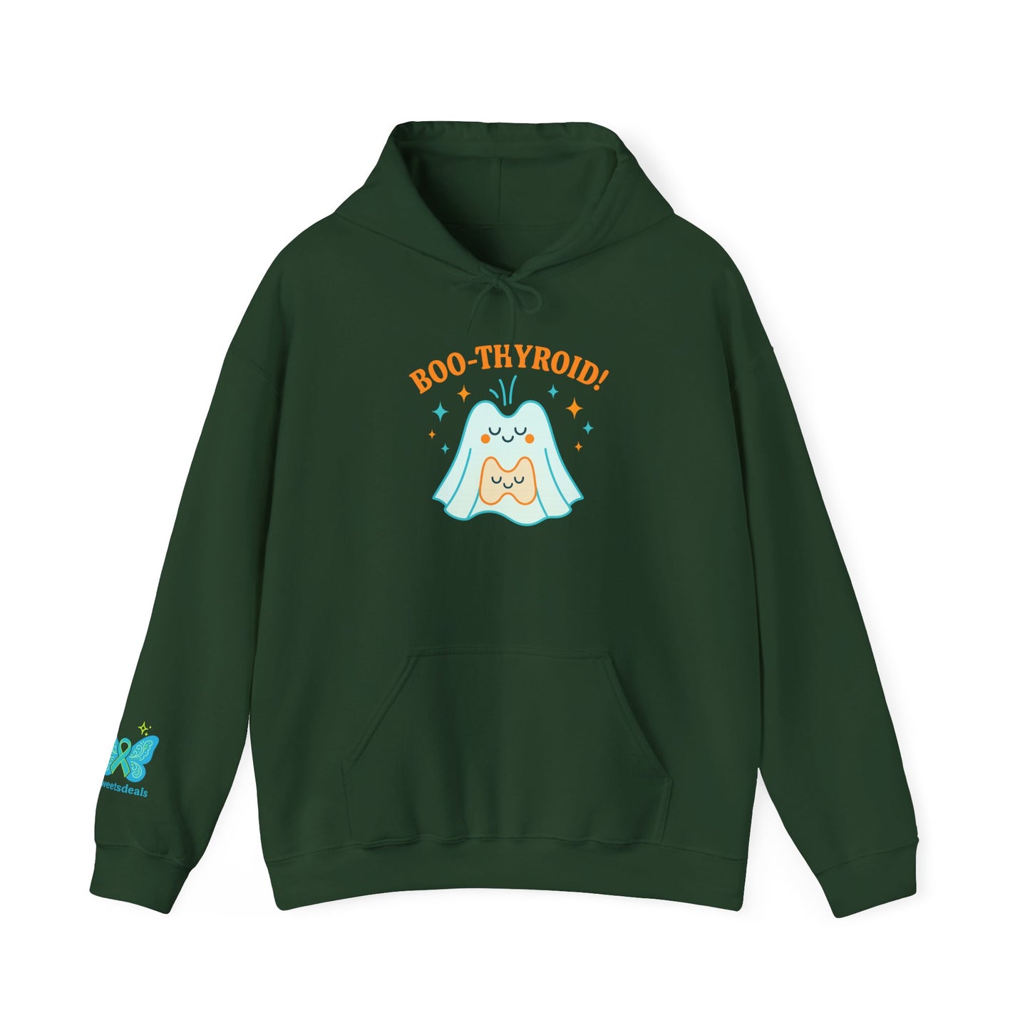 Boo-Thyroid! Unisex Heavy Blend Hoodie - Cute & Comfy Sweatshirt for Halloween, Gift, Cozy Wear, Funny Sweatshirt
