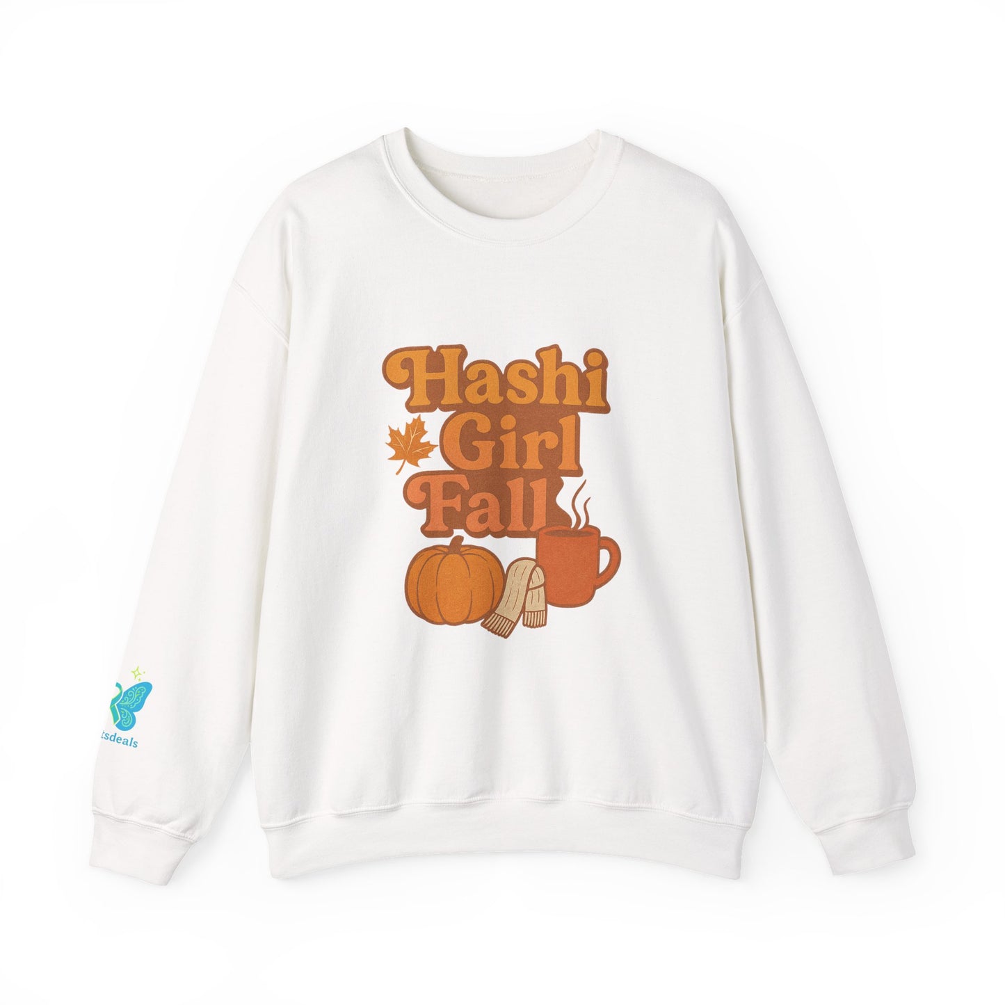 Hashi-girl Fall Crewneck Sweatshirt - Chronic Illness fun; Laugh or cry-I choose laugh! 50/50 cotton-polyester fabric, combining softness with lasting durability. Unisex Heavy Blend™ Crewneck Sweatshirt