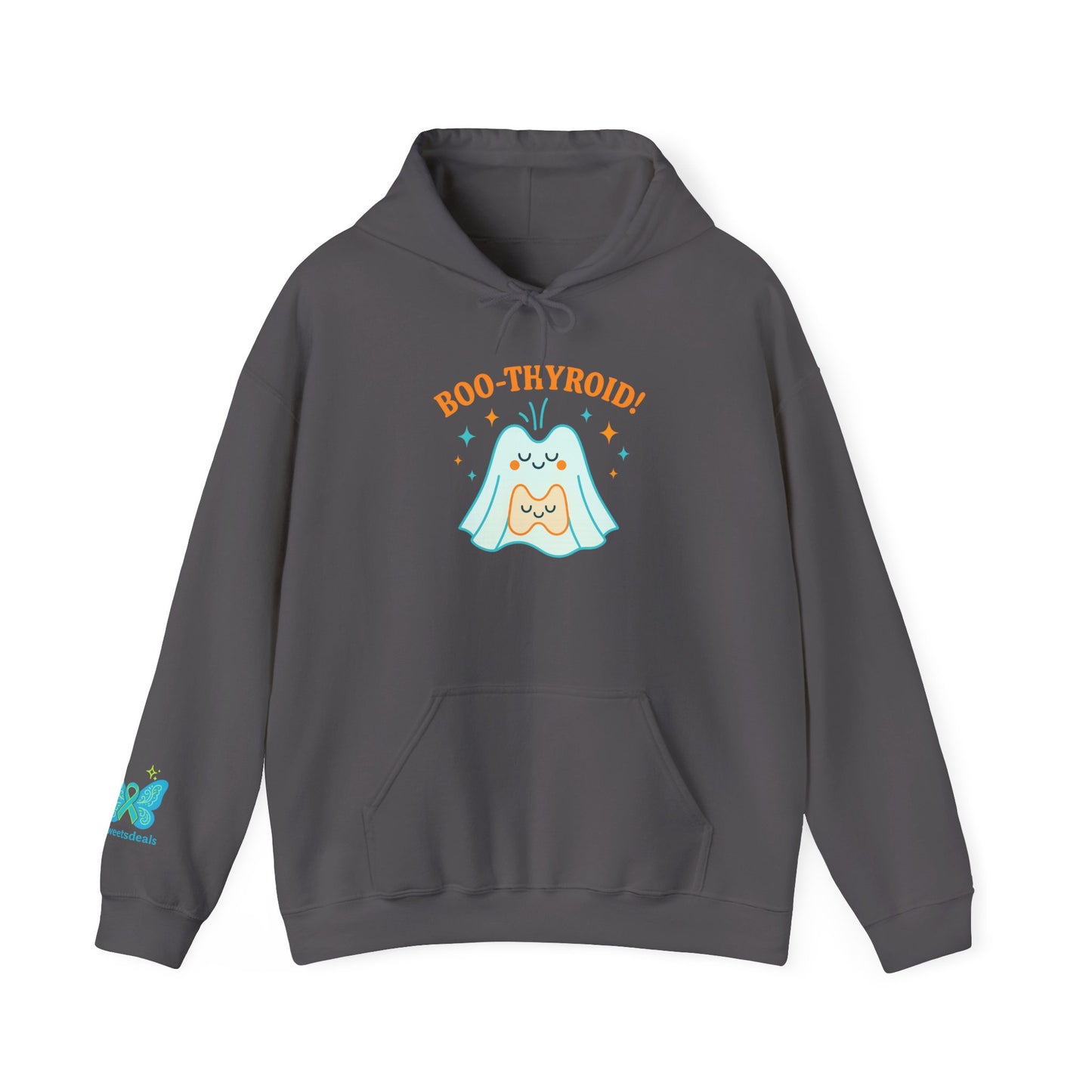 Boo-Thyroid! Unisex Heavy Blend Hoodie - Cute & Comfy Sweatshirt for Halloween, Gift, Cozy Wear, Funny Sweatshirt