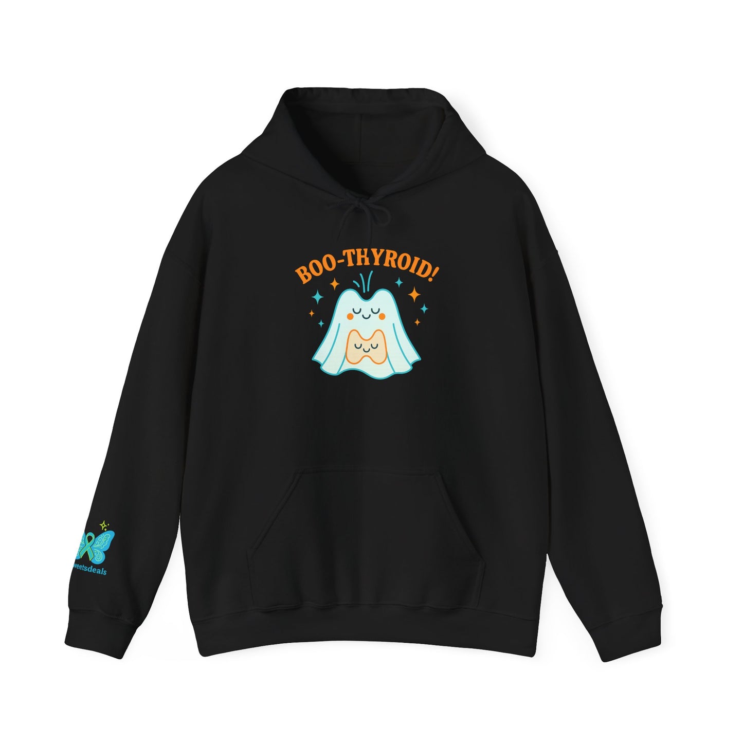 Boo-Thyroid! Unisex Heavy Blend Hoodie - Cute & Comfy Sweatshirt for Halloween, Gift, Cozy Wear, Funny Sweatshirt