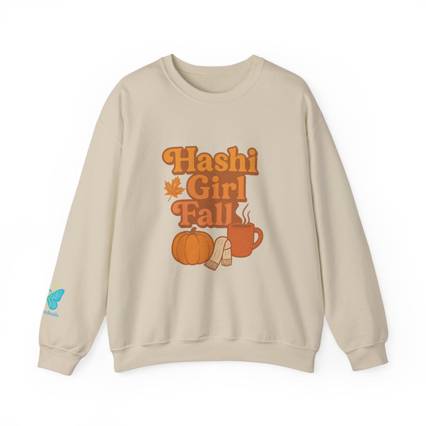 Hashi-girl Fall Crewneck Sweatshirt - Chronic Illness fun; Laugh or cry-I choose laugh! 50/50 cotton-polyester fabric, combining softness with lasting durability. Unisex Heavy Blend™ Crewneck Sweatshirt