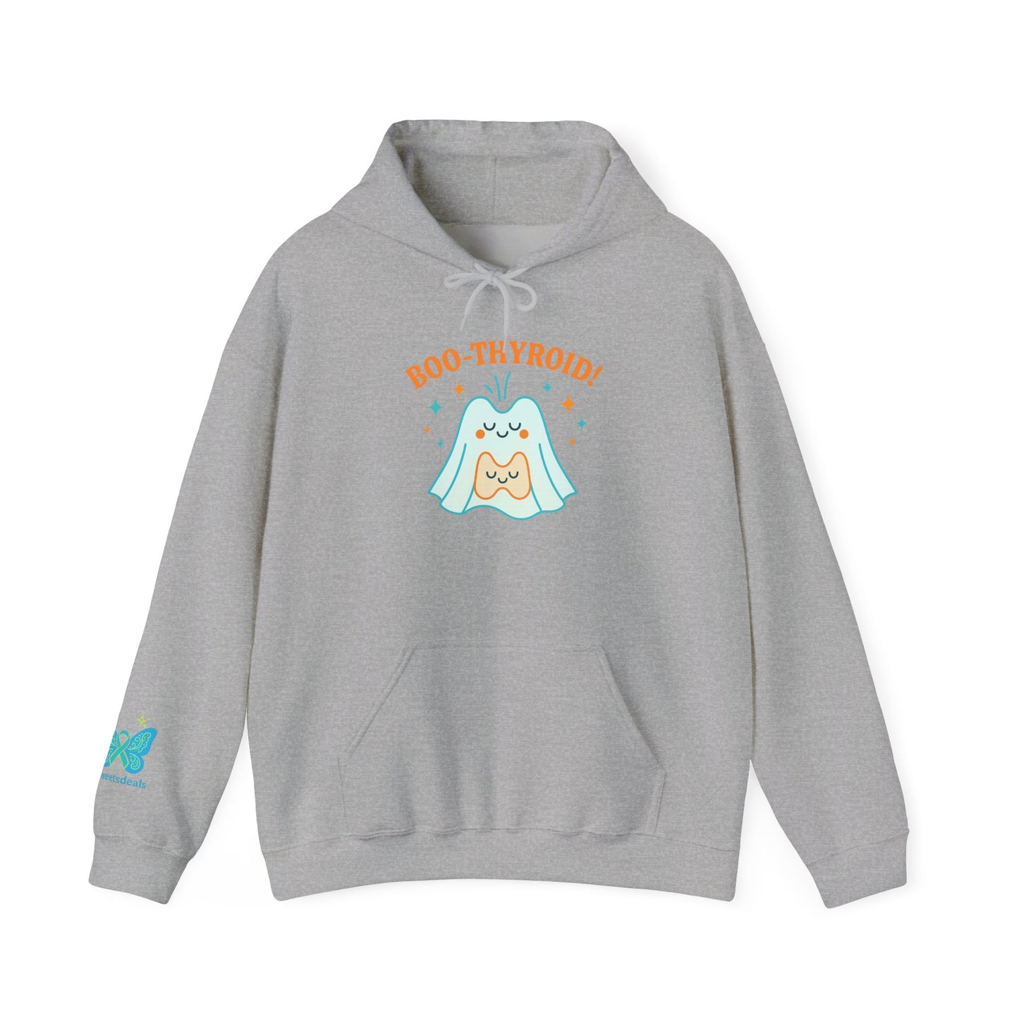 Boo-Thyroid! Unisex Heavy Blend Hoodie - Cute & Comfy Sweatshirt for Halloween, Gift, Cozy Wear, Funny Sweatshirt
