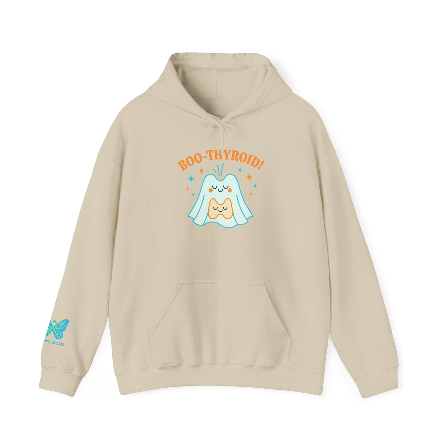 Boo-Thyroid! Unisex Heavy Blend Hoodie - Cute & Comfy Sweatshirt for Halloween, Gift, Cozy Wear, Funny Sweatshirt