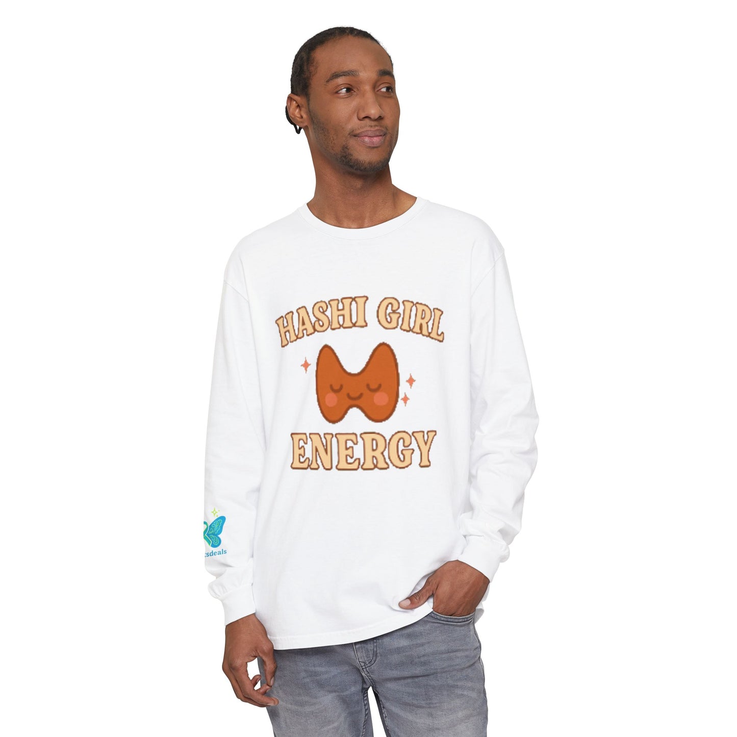 Hashi Girl Energy - Design Humorous - Laugh or Cry: I choose laugh! Funny Autoimmune Warrior, Fun apparel, unique gifts, Cozy casual wear, Present, casual, soft, everyday, empower, survivor, cotton